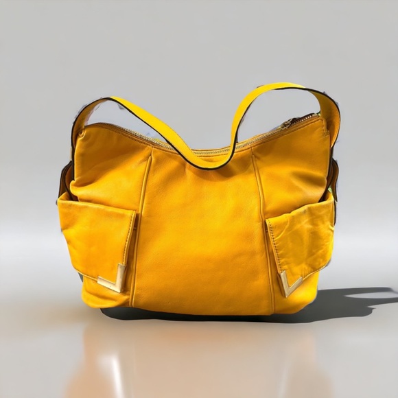 MICHAEL KORS YELLOW BEVERLY LARGE LEATHER - Picture 3 of 13